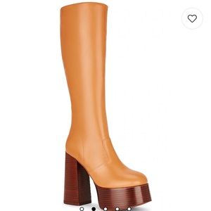 Timewarp Platform Heeled Boot in Natural, Jeffrey Campbell